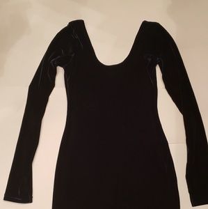American Apparel Navy Velvet Bodycon Dress